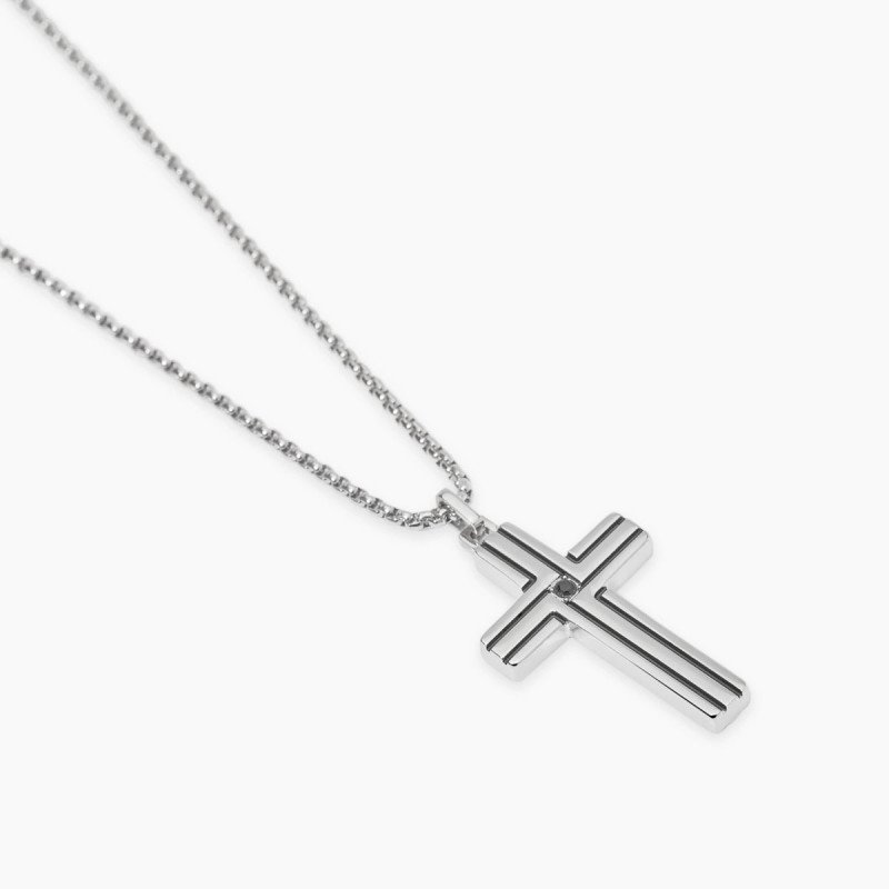 Collana con catena veneta e croce - 851077