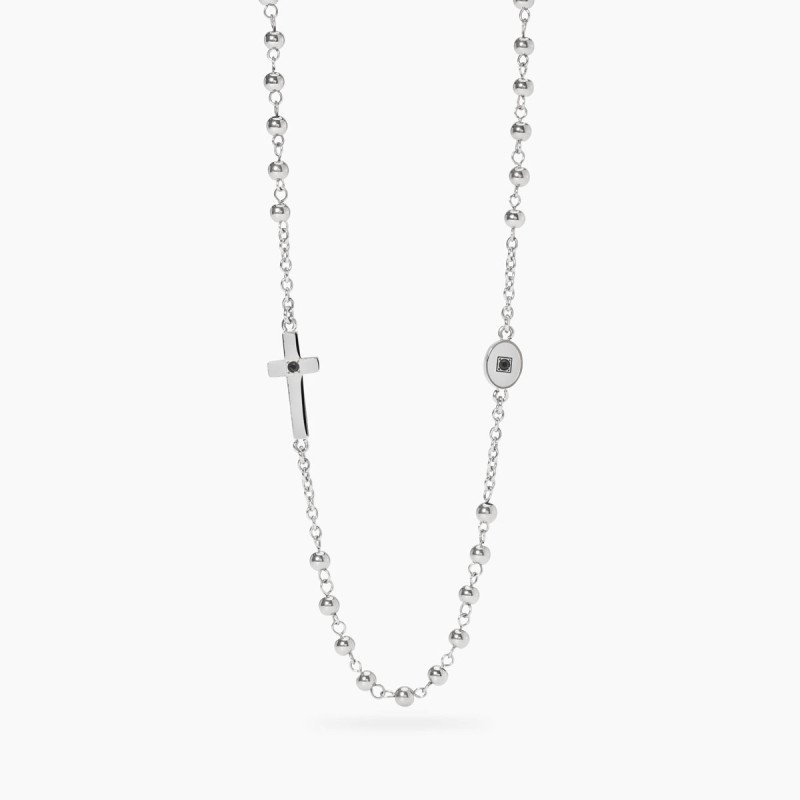 Collana in acciaio con croce - 851078