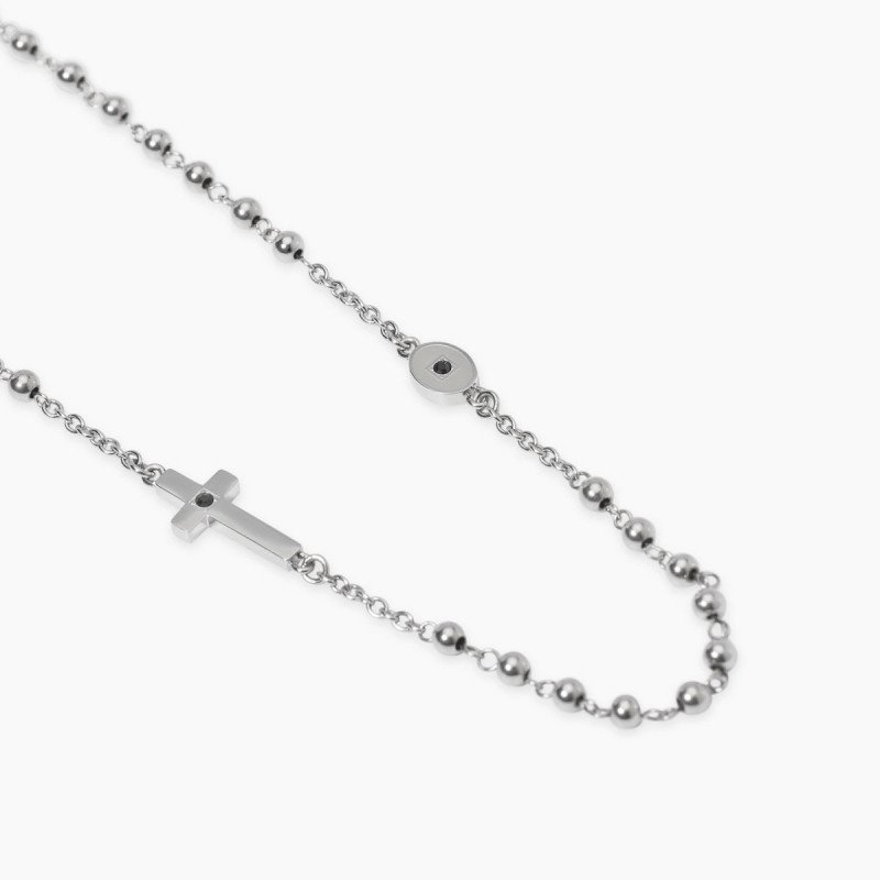 Collana in acciaio con croce - 851078
