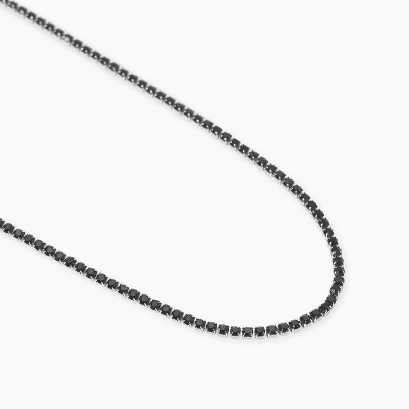 Collana con tennis cristalli neri - 851080
