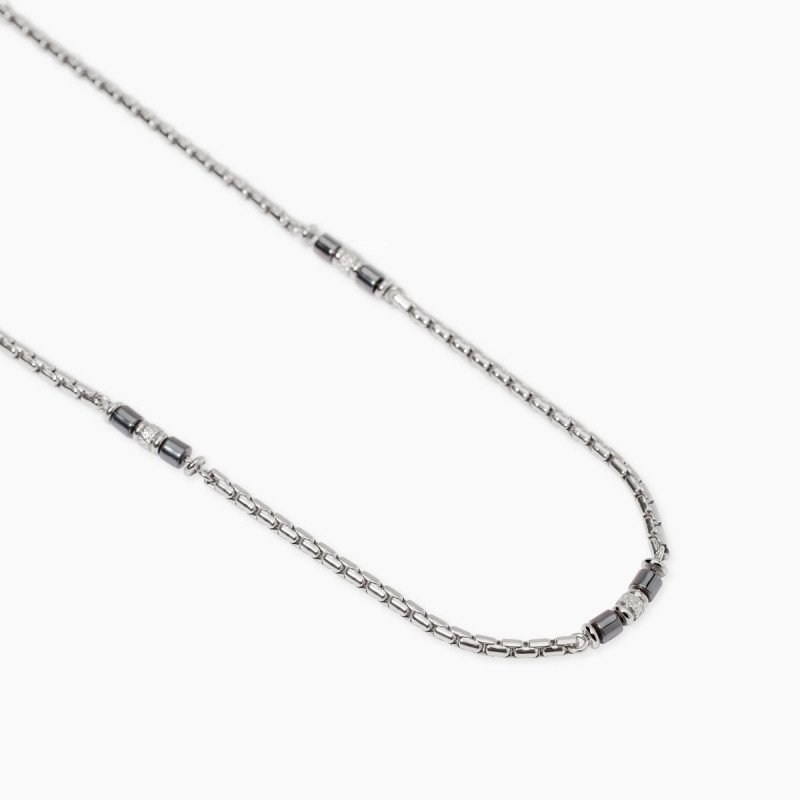Collana in acciaio 316L ematite - 851082