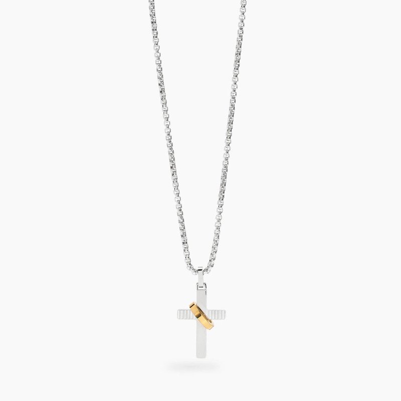 Collana in acciaio con croce - 851084