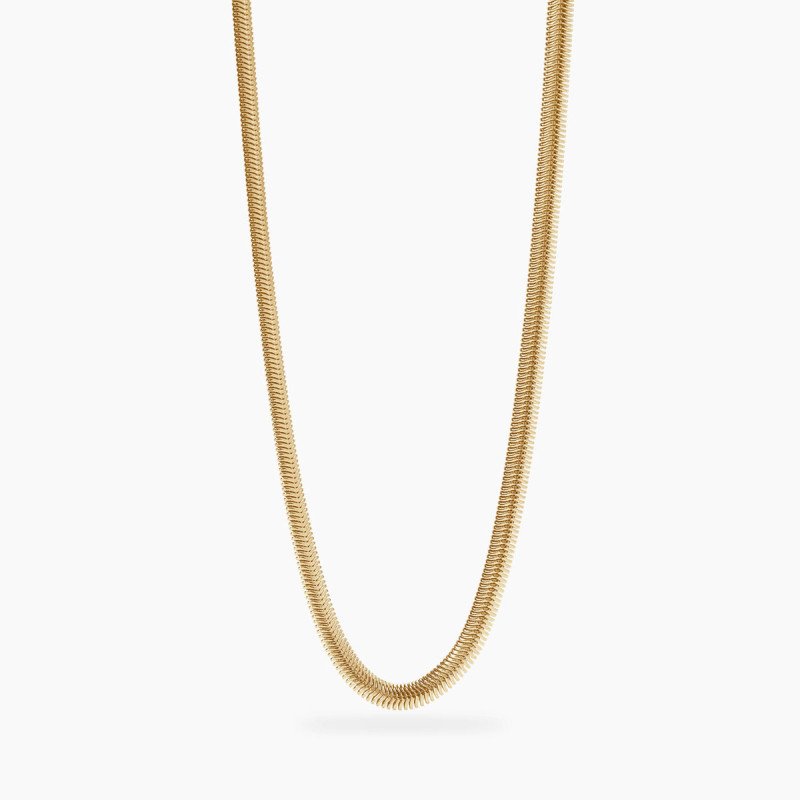 Collana dorata con catena snake - 851086