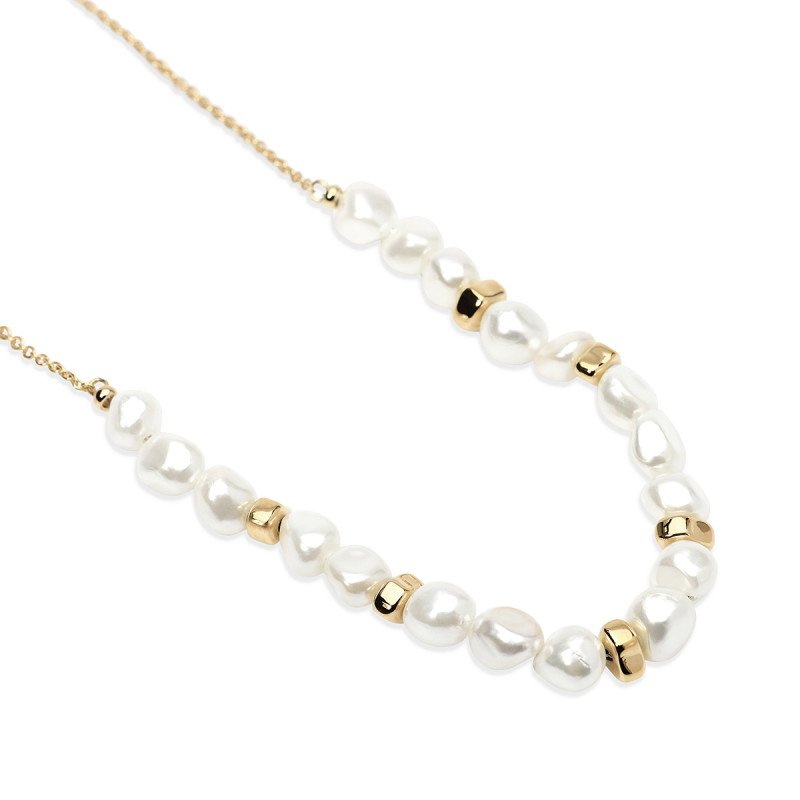 Girocollo dorato con perle conchiglia - 851127