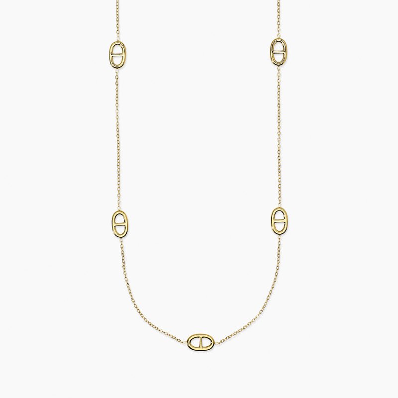 Collana con staffe in acciaio dorato - 851133