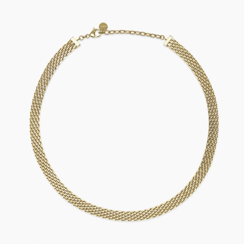 Girocollo regolabile con catena mesh - 851142