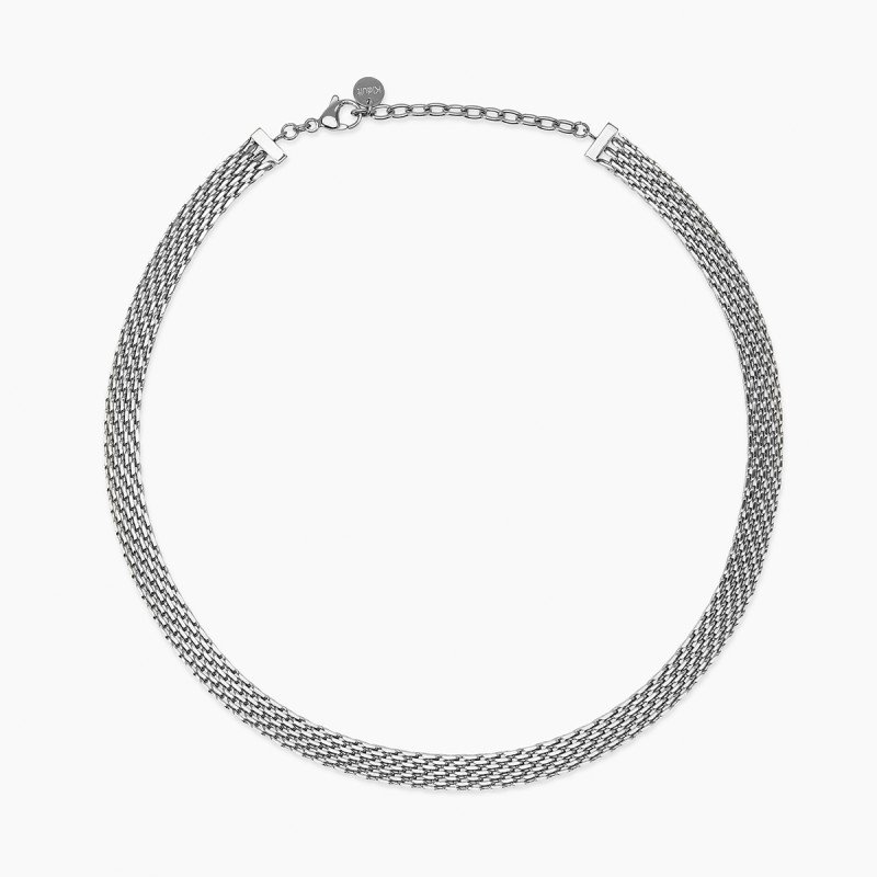 Girocollo regolabile dorato con catena mesh - 851143
