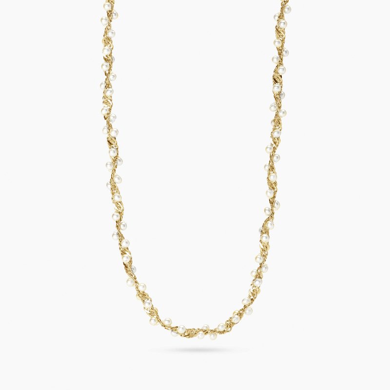 Girocollo dorato con perle conchiglia - 851144