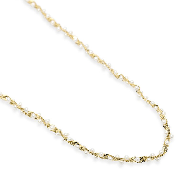 Girocollo dorato con perle conchiglia - 851144