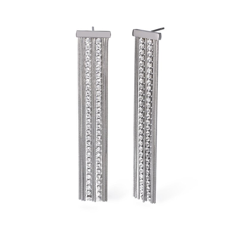 Orecchini con catena e tennis - 861010