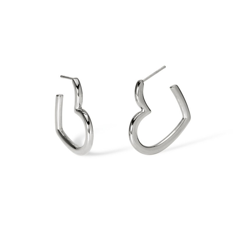 Orecchini a cerchio cuore - 861030