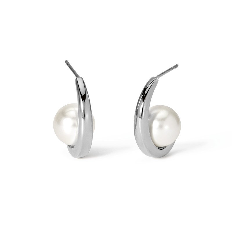 Orecchini semicerchio con perle conchiglia - 861052