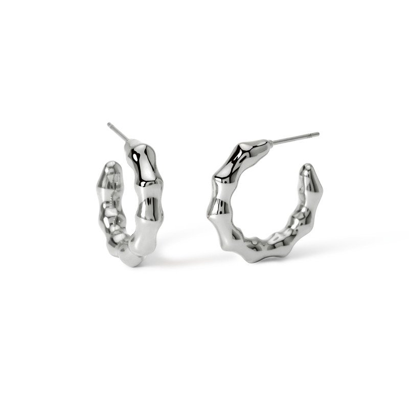 Orecchini bambù in acciaio - 861053