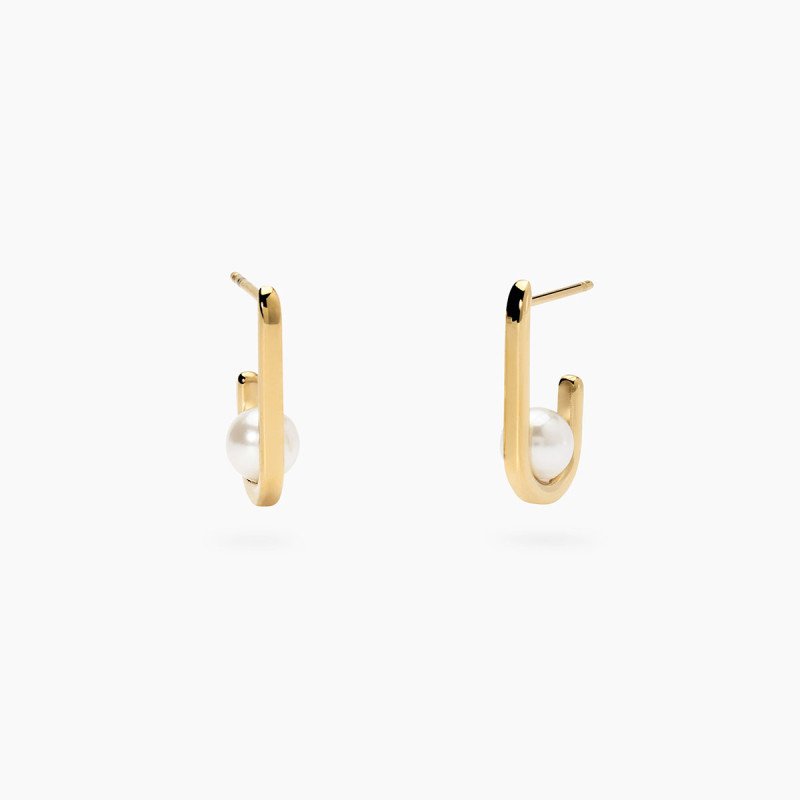 Orecchini dorati con perle conchiglia - 861056