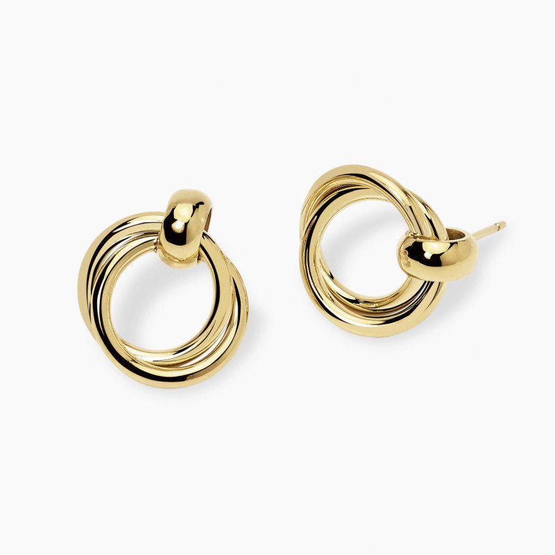 Orecchini dorati con doppio cerchio - 861071