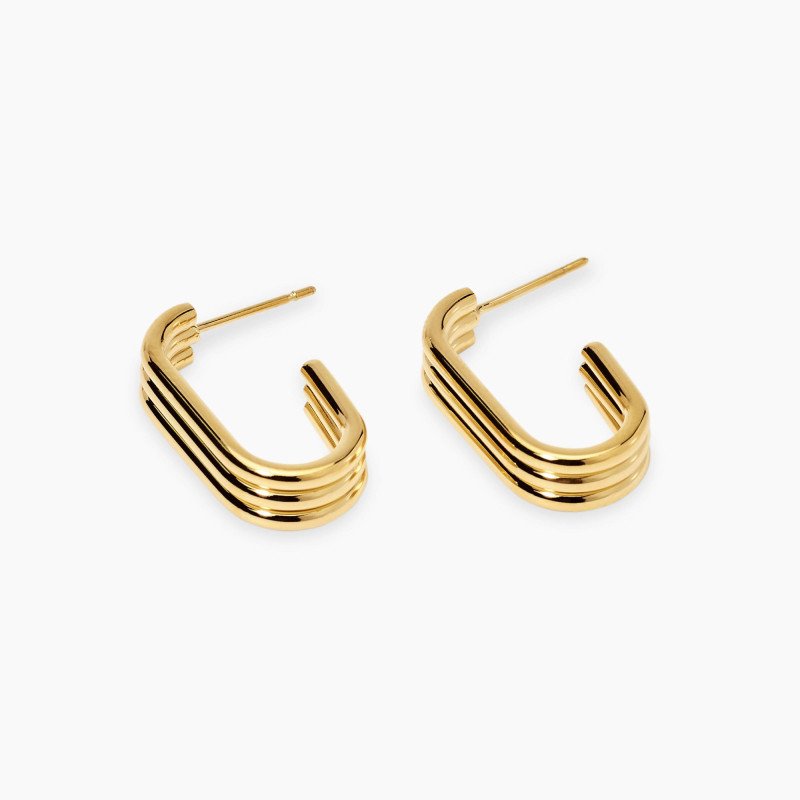 Orecchini in acciaio dorato - 861077