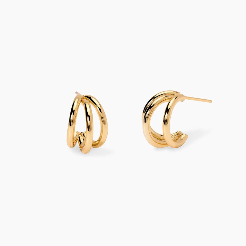 Orecchini dorati con semicerchi - 861079