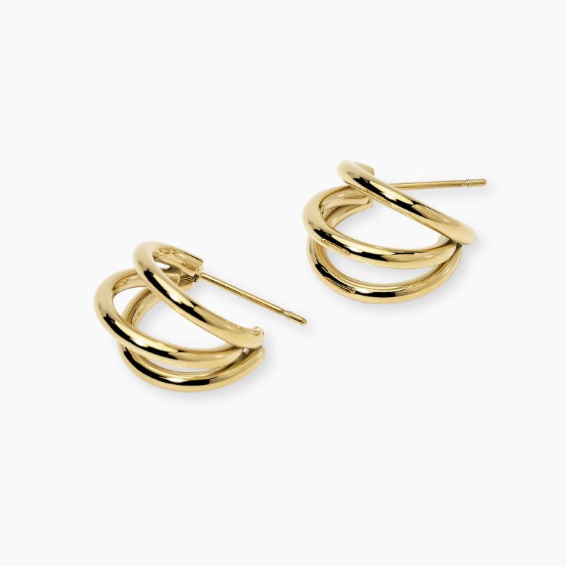 Orecchini dorati con semicerchi - 861079