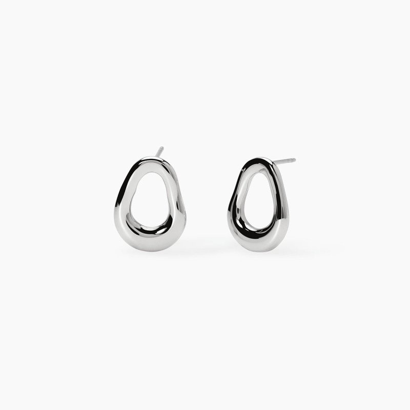 Orecchini a lobo in acciaio - 861089