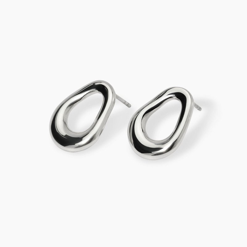 Orecchini a lobo in acciaio - 861089