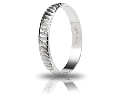 Fedina in oro Bianco Margherita - 000af 295000001075004