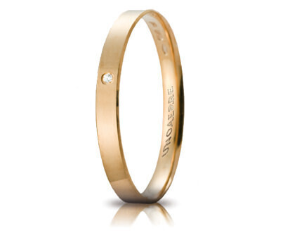 Fedina in oro Giallo Gelsomino con diamante - 030ac 287001001075003