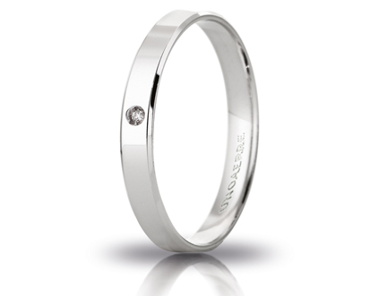 Fedina in oro bianco Gelsomino con diamante - 030ac 287001001075004