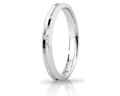 Fede Corona in oro bianco con diamanti - 030afc278001001075004