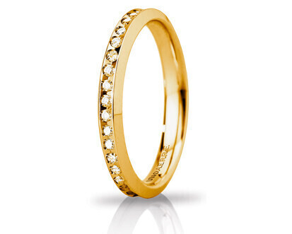 Fede Venere Slim in oro giallo con diamanti - 030afc278034001075001