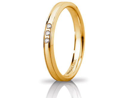 Fede Orion slim in oro giallo con 3 diamanti - 030afc279003001075001