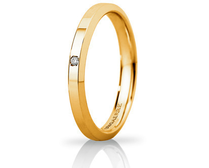 Fede Hydra Slim in oro giallo con diamanti - 030afc280001001075001