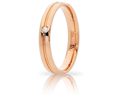 Fede Lyra in oro rosa con diamanti - 034afc289001001075022