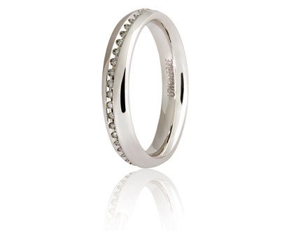 Fede Infinito in oro Bianco con diamanti ct 0,17 - 040afc005050001075004