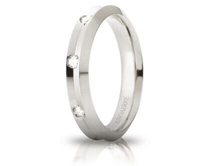 Fede Corona in oro bianco con diamanti - 040afc278008001075004 Fede Corona in oro bianco con diamanti - 040afc278008001075004