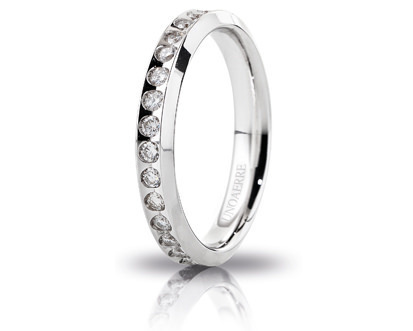 Fede Venere in oro bianco con diamanti - 040afc278030001075004 Fede Venere in oro bianco con diamanti - 040afc278030001075004