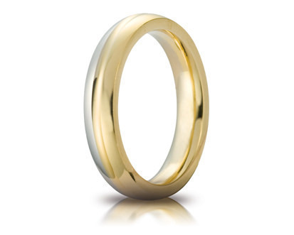 Fede Cerchi di Luce mm.4.0 in oro bicolore - 070afc283000001075007