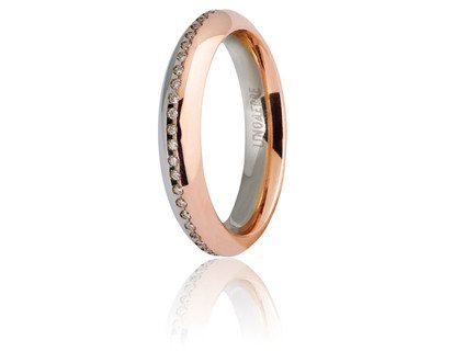 Fede Eterna in oro rosa e bianco ct 0,18 - 070afc290055001075035 Fede Eterna in oro rosa e bianco ct 0,18 - 070afc290055001075035