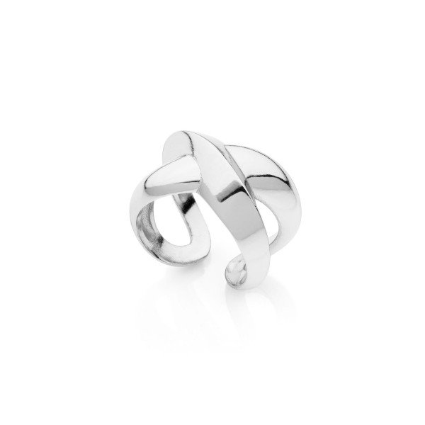 Anello maxi con tubo triangolare bombato in bronzo e design a X. Un accessorio dalla linea insolita ed accattivante, per fetta unione di stile, originalità ed eleganza, il tocco ext - 2407