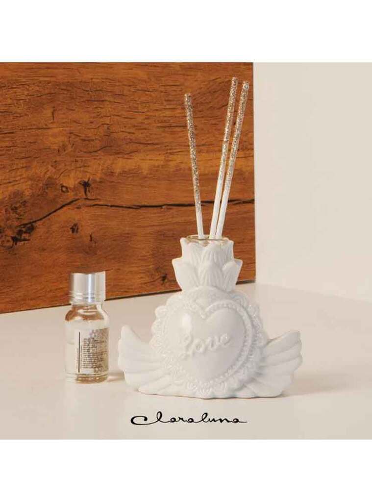 Profumatore cuore con decorazioni di ali che simboleggiano l’amore in tutte le sue forme. - 23021