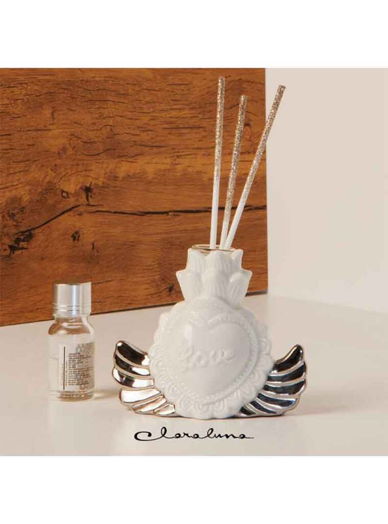 Profumatore cuore con decorazioni di ali che simboleggiano l’amore in tutte le sue forme. - 23023