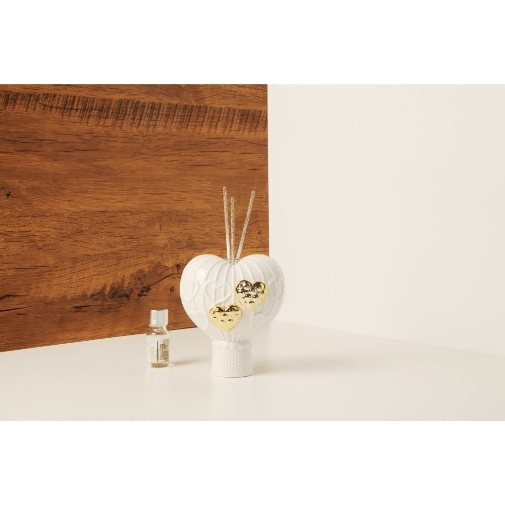 Diffusore mongolfiera cuori oro - 23141/fiocco