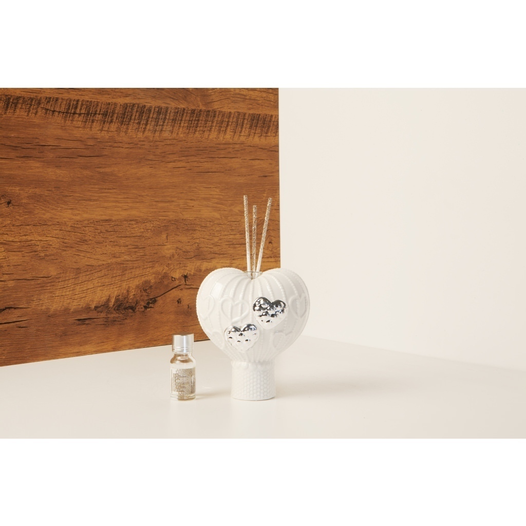 Diffusore mongolfiera cuori argento - 23142/shopper