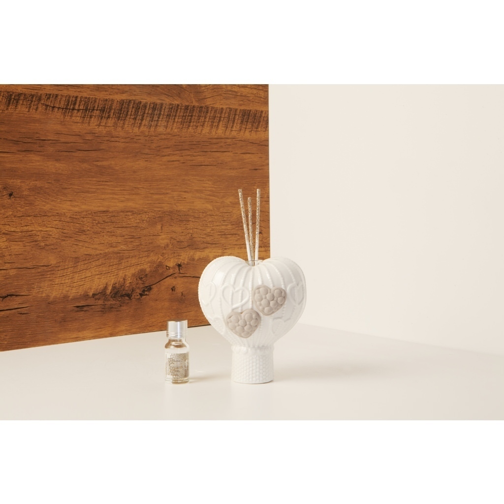 Diffusore mongolfiera cuori tortora - 23143/shopper