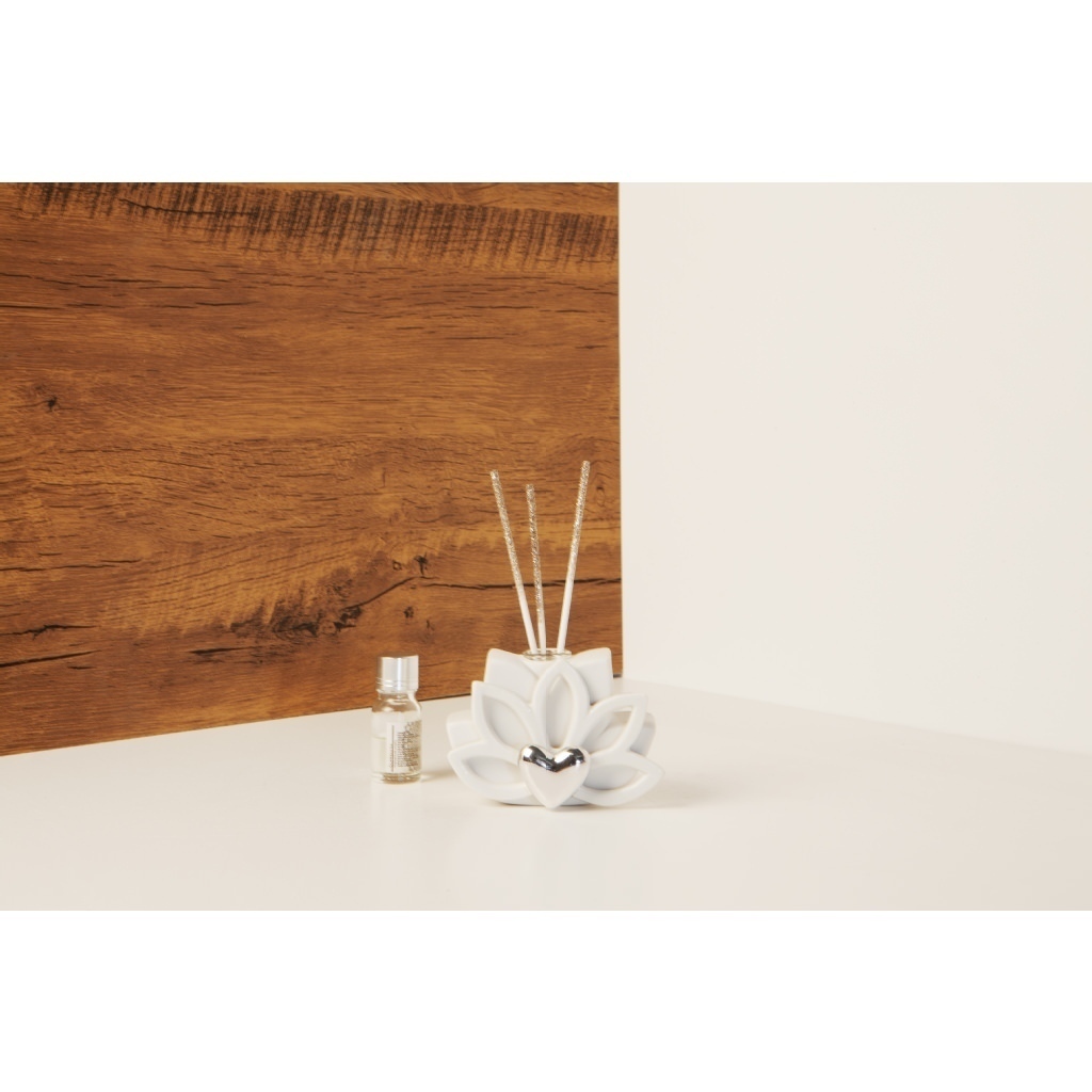 Diffusore loto piccolo con cuore silver - 23152/shopper