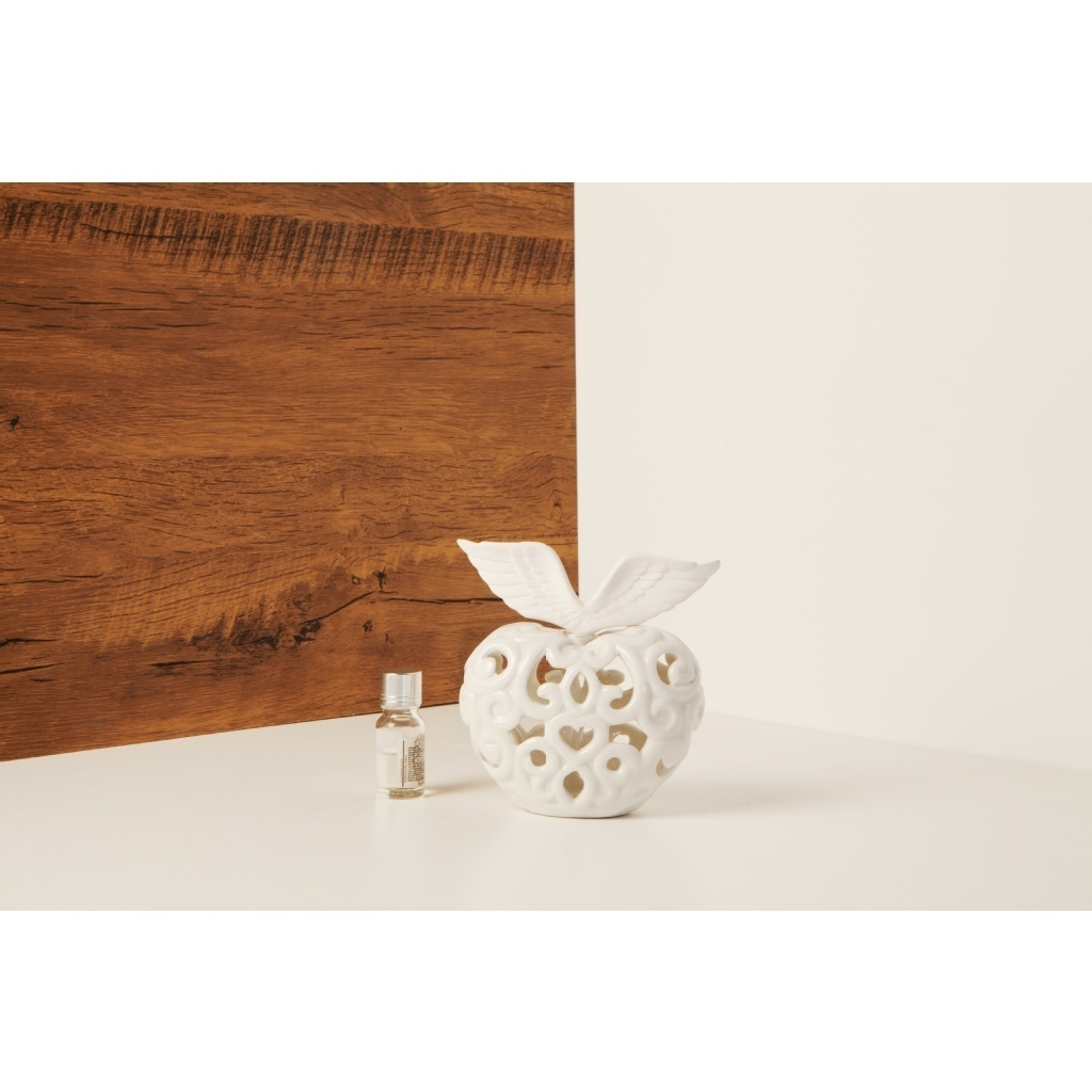 Diffusore cuore traforato bianco piccolo con kit essenza - 23181b/shopper Diffusore cuore traforato bianco piccolo con kit essenza - 23181b/shopper