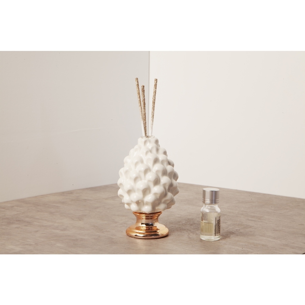 Diffusore pigna piccolo con base oro rosa - 23191/shopper