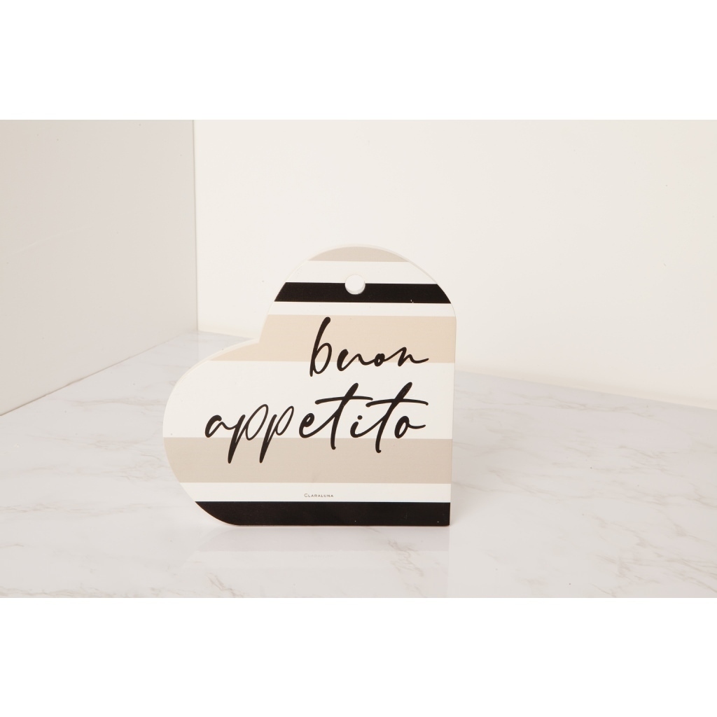 Sottopentola forma cuore dai colori neutri e delicati - 23541