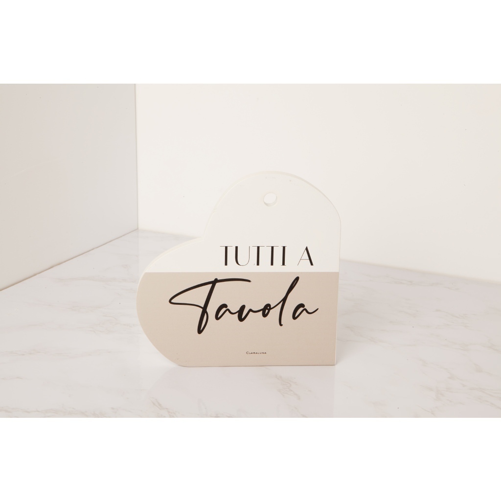 Sottopentola forma cuore dai colori neutri e delicati - 23542