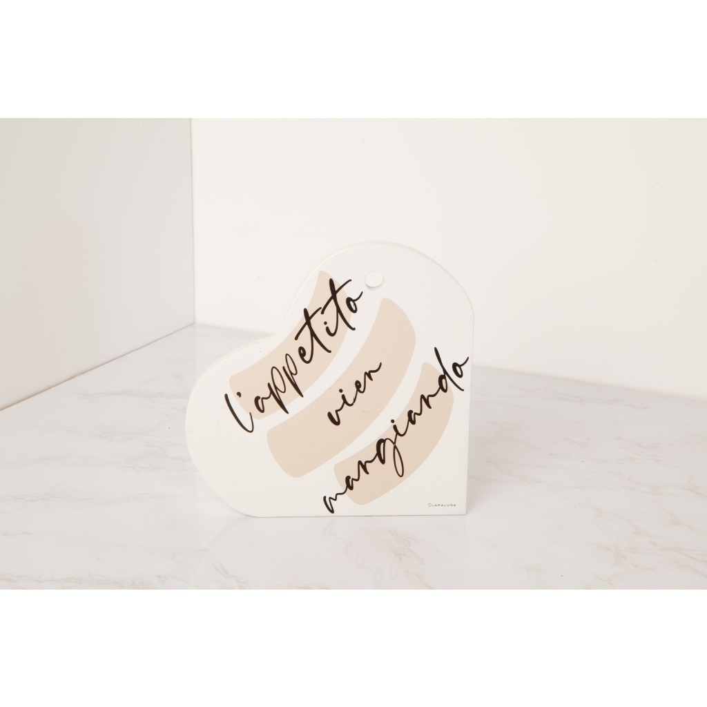 Sottopentola forma cuore dai colori neutri e delicati - 23543