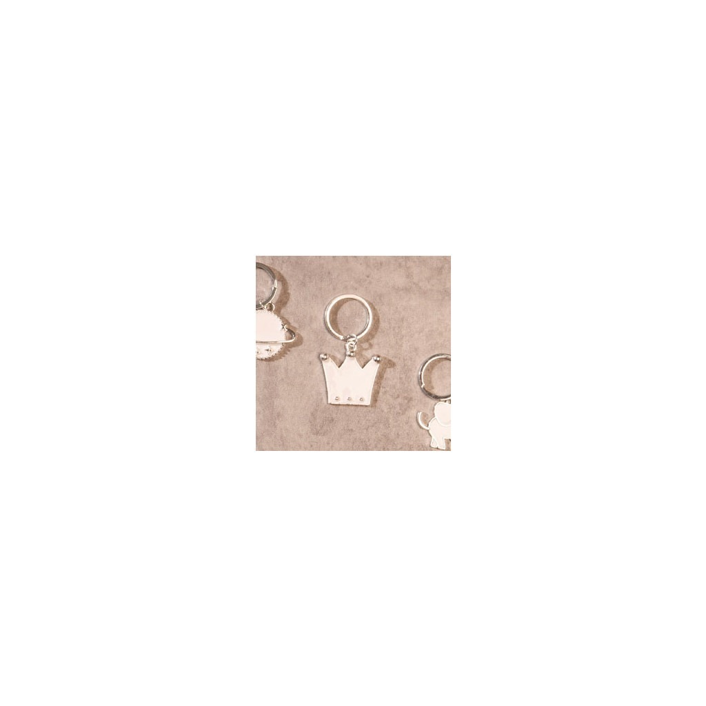 Portachiavi piccolo silver corona - 23551p